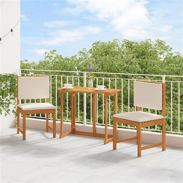 Grote foto vidaxl armloze tuinstoel 2 pcs bruin 50 x 50 x 91cm massief acaciahout tuin en terras tuinmeubelen