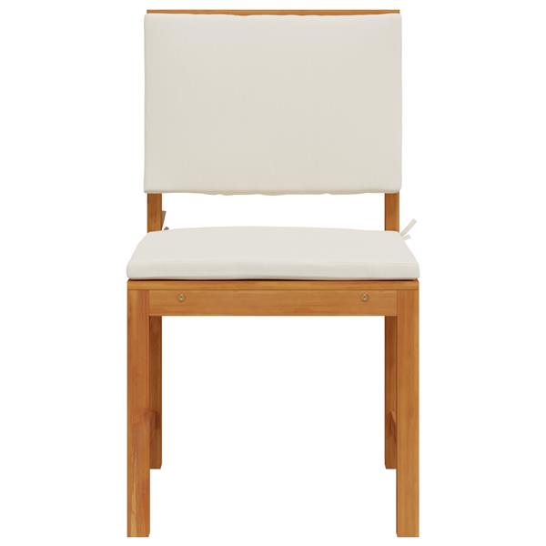 Grote foto vidaxl armloze tuinstoel 2 pcs bruin 50 x 50 x 91cm massief acaciahout tuin en terras tuinmeubelen