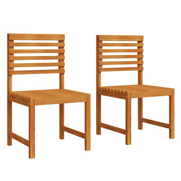 Grote foto vidaxl tuinstoel 2 pcs bruin 50 x 50 x 91cm massief acaciahout tuin en terras tuinmeubelen