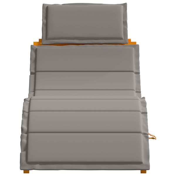 Grote foto vidaxl ligbed 2 persoon 2 pcs grijs 184 x 55 x 64cm massief acaciahout tuin en terras tuinmeubelen