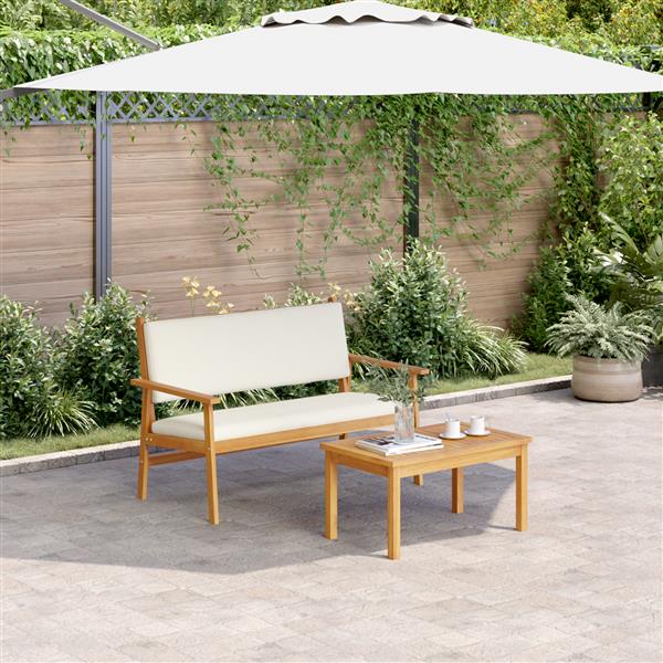 Grote foto vidaxl tuin sofa set 2 pcs bruin massief acaciahout tuin en terras tuinmeubelen