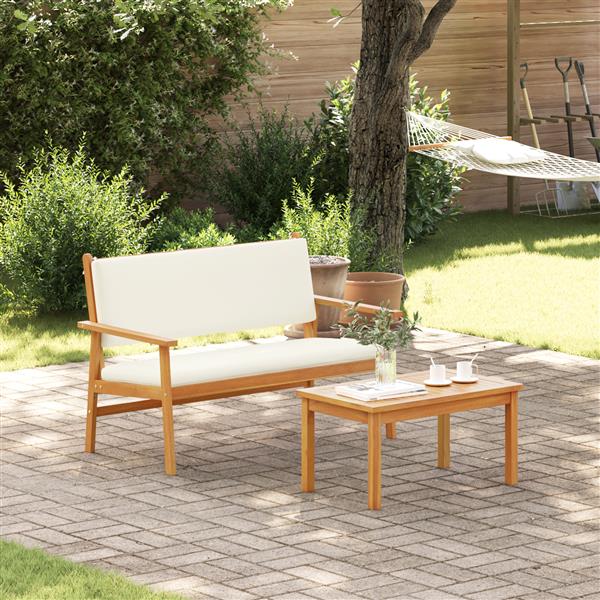 Grote foto vidaxl tuin sofa set 2 pcs bruin massief acaciahout tuin en terras tuinmeubelen