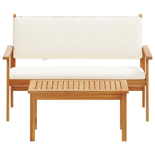 Grote foto vidaxl tuin sofa set 2 pcs bruin massief acaciahout tuin en terras tuinmeubelen