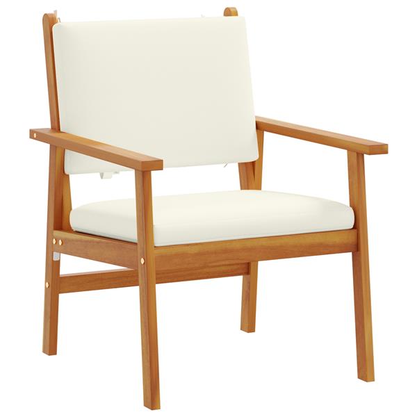 Grote foto vidaxl tuin sofa set 3 pcs bruin 45 x 45 x 38cm massief acaciahout tuin en terras tuinmeubelen
