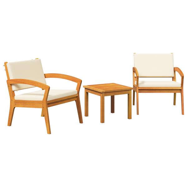 Grote foto vidaxl bistroset bruin 45 x 45 x 38cm massief acaciahout tuin en terras tuinmeubelen