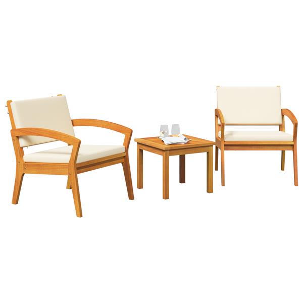 Grote foto vidaxl bistroset bruin 45 x 45 x 38cm massief acaciahout tuin en terras tuinmeubelen