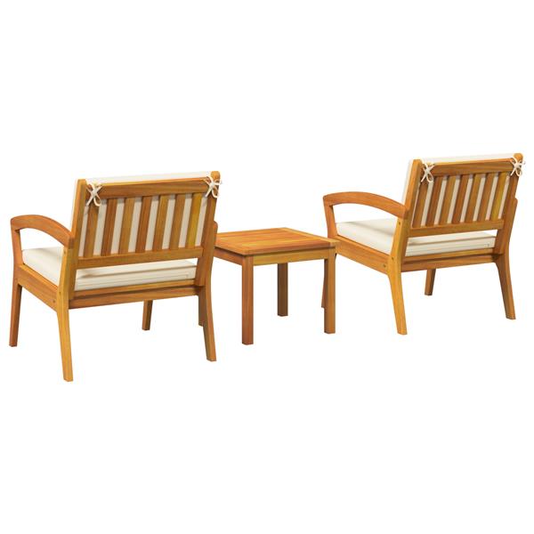 Grote foto vidaxl bistroset bruin 45 x 45 x 38cm massief acaciahout tuin en terras tuinmeubelen