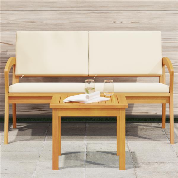 Grote foto vidaxl bijzettafel bruin massief acaciahout tuin en terras tuinmeubelen