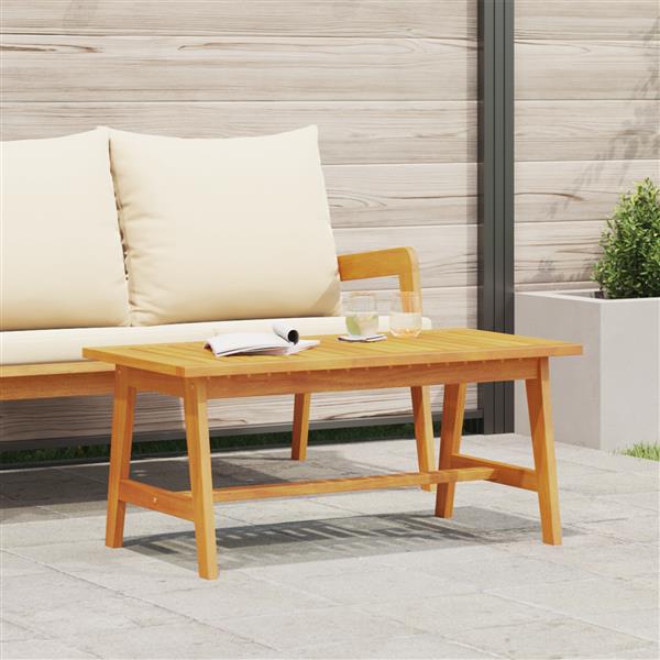 Grote foto vidaxl salontafel bruin massief acaciahout tuin en terras tuinmeubelen