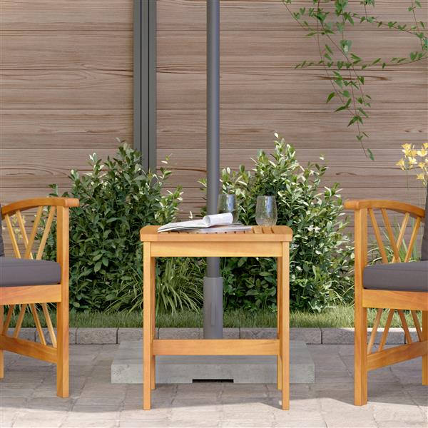 Grote foto vidaxl bijzettafel bruin massief acaciahout tuin en terras tuinmeubelen