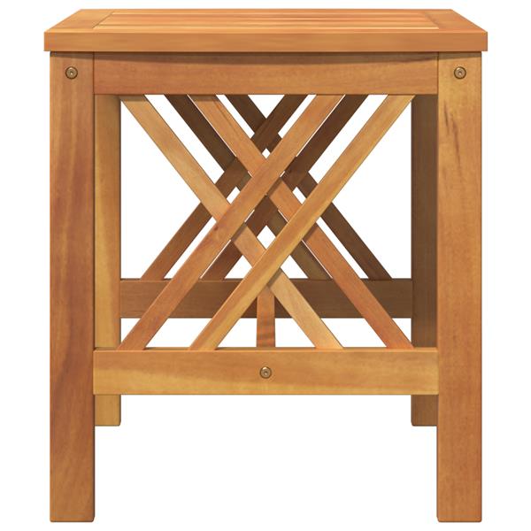 Grote foto vidaxl bijzettafel bruin massief acaciahout tuin en terras tuinmeubelen