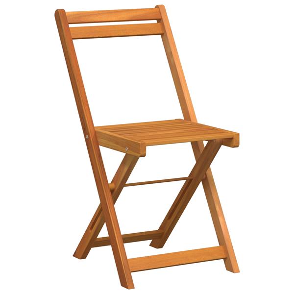 Grote foto vidaxl tuin bistro set met kussen 3 pcs bruin massief acaciahout tuin en terras tuinmeubelen