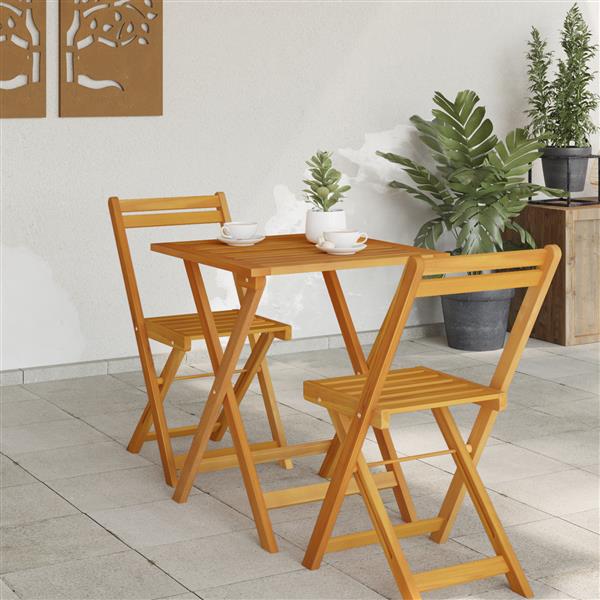 Grote foto vidaxl vouw tuin tafel naturel 60 x 60 x 72 cm massief acaciahout tuin en terras tuinmeubelen