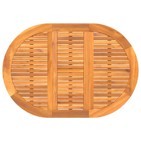 Grote foto vidaxl tuinstafel 5 pcs bruin 110 x 60 x 72 cm massief acaciahout tuin en terras tuinmeubelen