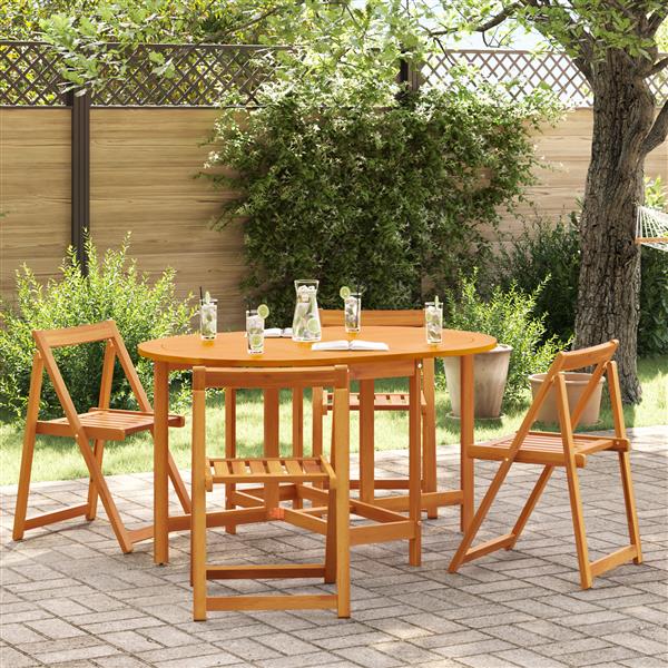 Grote foto vidaxl tuinstafel bruin 110 x 60 x 72 cm massief acaciahout tuin en terras tuinmeubelen