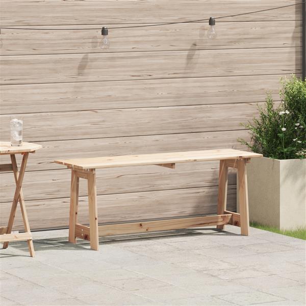 Grote foto vidaxl buitenbank bruin 119 x 35 x 47cm stevig vurenhout tuin en terras tuinmeubelen