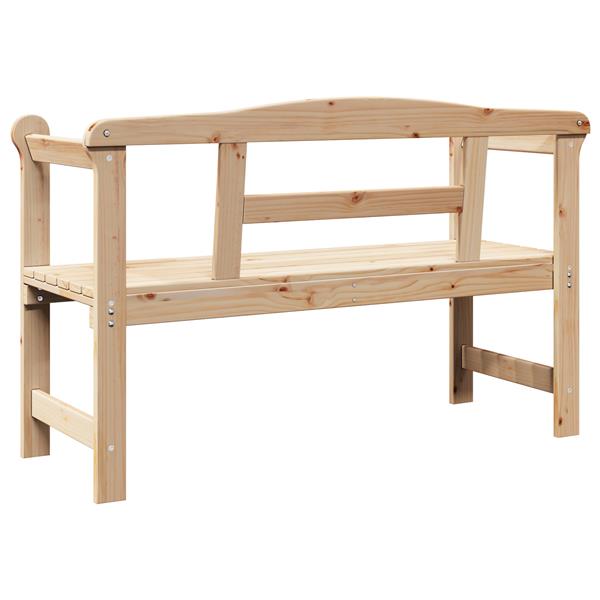 Grote foto vidaxl buitenbank bruin 119 x 76 x 44cm stevig vurenhout tuin en terras tuinmeubelen