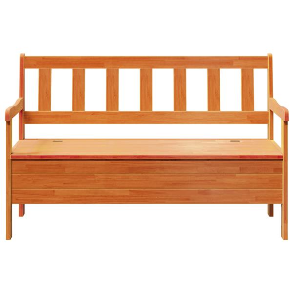 Grote foto vidaxl buitenbank bruin 119 x 76 x 44cm massief grenenhout tuin en terras tuinmeubelen