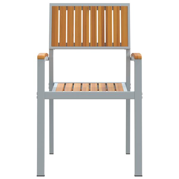 Grote foto vidaxl tuinstoel 2 pcs bruin 56 x 57 x 87cm massief acaciahout tuin en terras tuinmeubelen