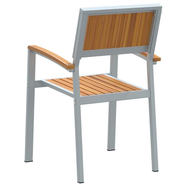 Grote foto vidaxl tuinstoel 2 pcs bruin 56 x 57 x 87cm massief acaciahout tuin en terras tuinmeubelen