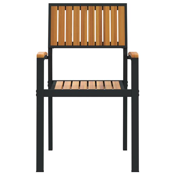Grote foto vidaxl tuinstoel 2 pcs bruin 56 x 57 x 87cm massief acaciahout tuin en terras tuinmeubelen