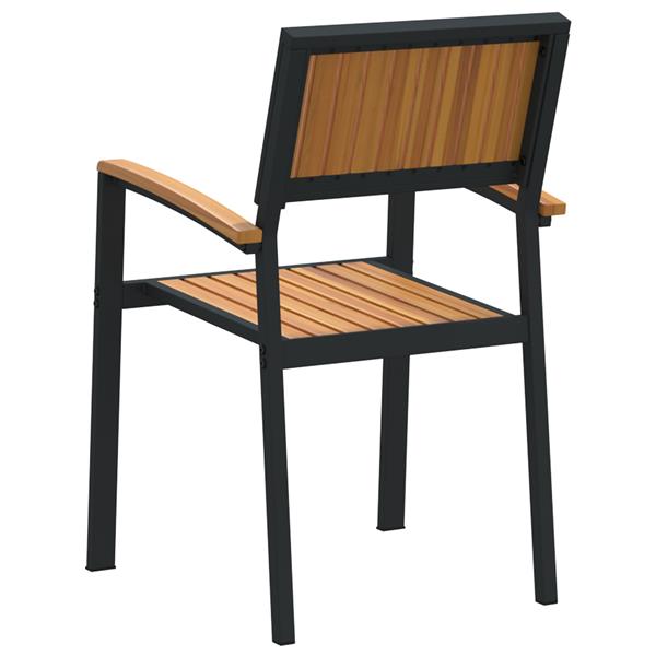 Grote foto vidaxl tuinstoel 2 pcs bruin 56 x 57 x 87cm massief acaciahout tuin en terras tuinmeubelen