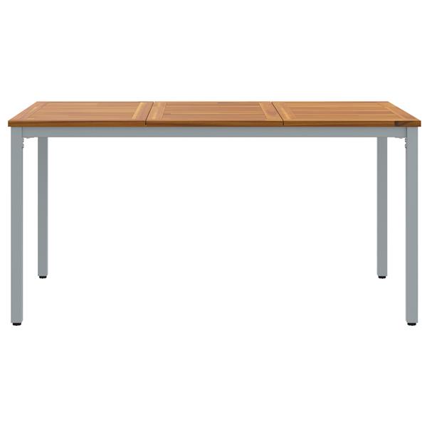 Grote foto vidaxl buitentafels natuurlijk en grijs 150 x 90 x 75 cm tuin en terras tuinmeubelen
