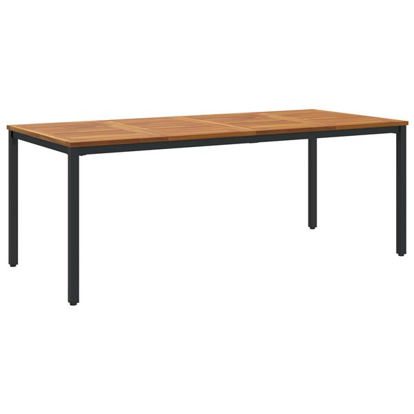 Grote foto vidaxl buitentafels naturel en zwart 200 x 90 x 75 cm tuin en terras tuinmeubelen