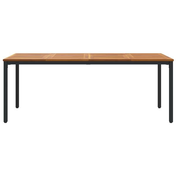 Grote foto vidaxl buitentafels naturel en zwart 200 x 90 x 75 cm tuin en terras tuinmeubelen