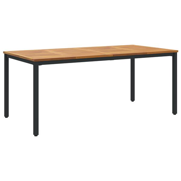 Grote foto vidaxl buitentafels naturel en zwart 180 x 90 x 75 cm tuin en terras tuinmeubelen
