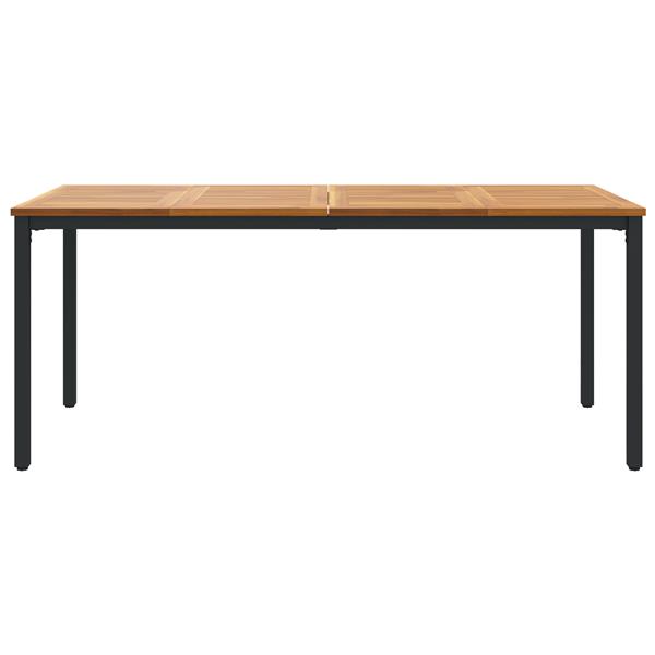 Grote foto vidaxl buitentafels naturel en zwart 180 x 90 x 75 cm tuin en terras tuinmeubelen