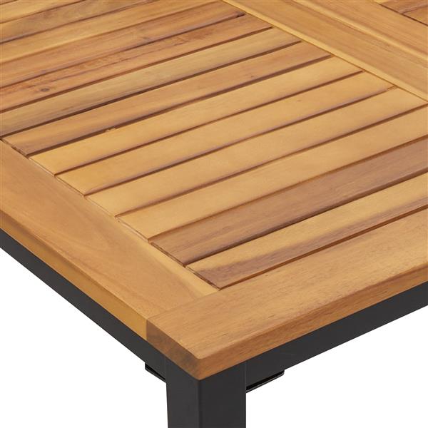 Grote foto vidaxl buitentafels naturel en zwart 150 x 90 x 75 cm tuin en terras tuinmeubelen