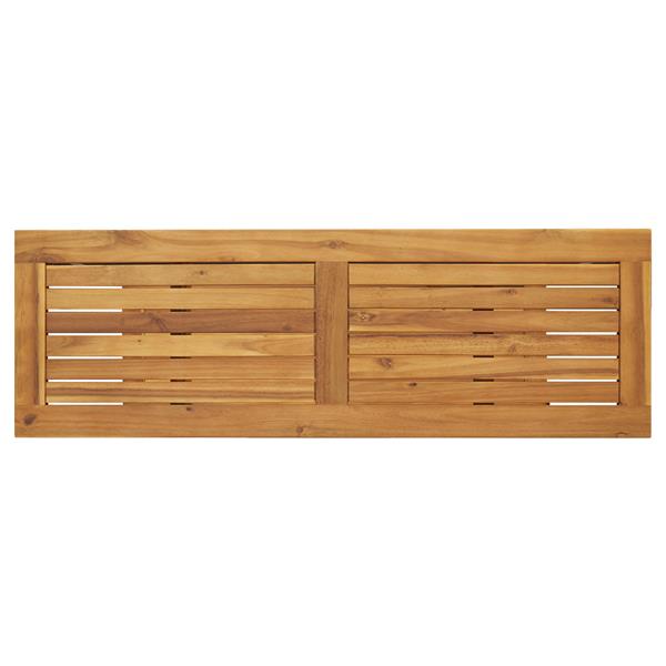 Grote foto vidaxl buiten tafel met opslag natuurlijk en grijs 110 x 35 x 75 cm tuin en terras tuinmeubelen
