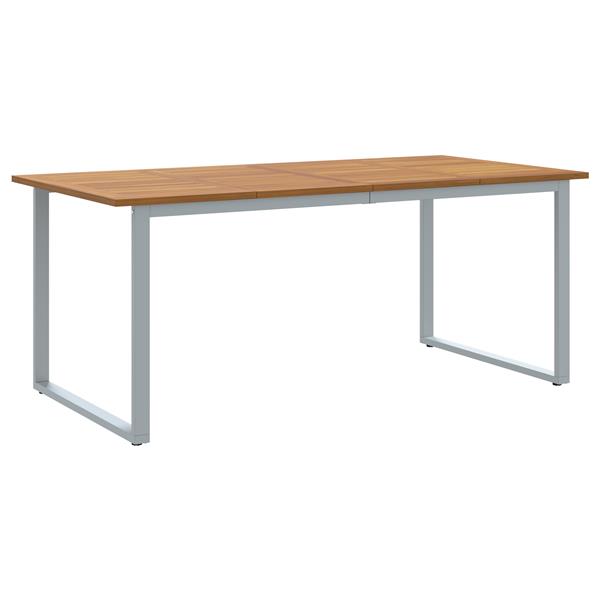 Grote foto vidaxl tuin eettafel grijs 180 x 90 x 75 cm tuin en terras tuinmeubelen