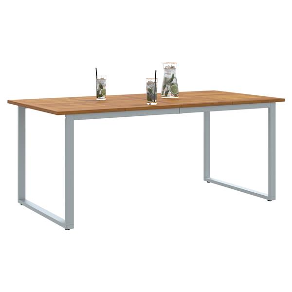 Grote foto vidaxl tuin eettafel grijs 180 x 90 x 75 cm tuin en terras tuinmeubelen