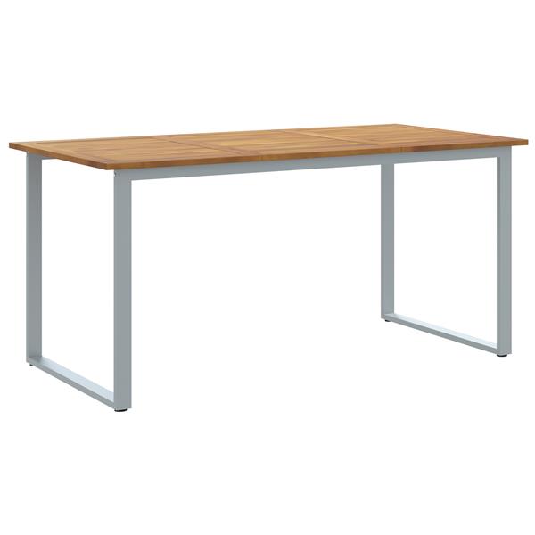 Grote foto vidaxl tuin eettafel grijs 160 x 80 x 75 cm tuin en terras tuinmeubelen