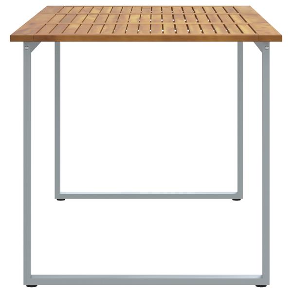 Grote foto vidaxl tuin eettafel grijs 160 x 80 x 75 cm tuin en terras tuinmeubelen