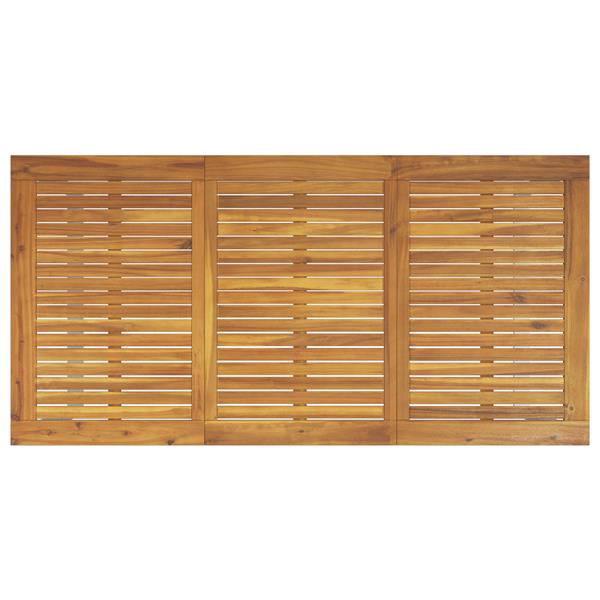 Grote foto vidaxl tuin eettafel grijs 160 x 80 x 75 cm tuin en terras tuinmeubelen