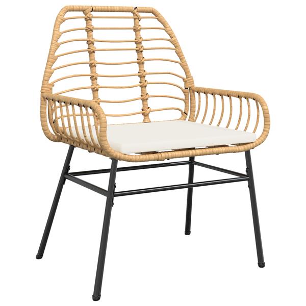 Grote foto vidaxl tuin eetset 5 pcs bruin poly rattan tuin en terras tuinmeubelen