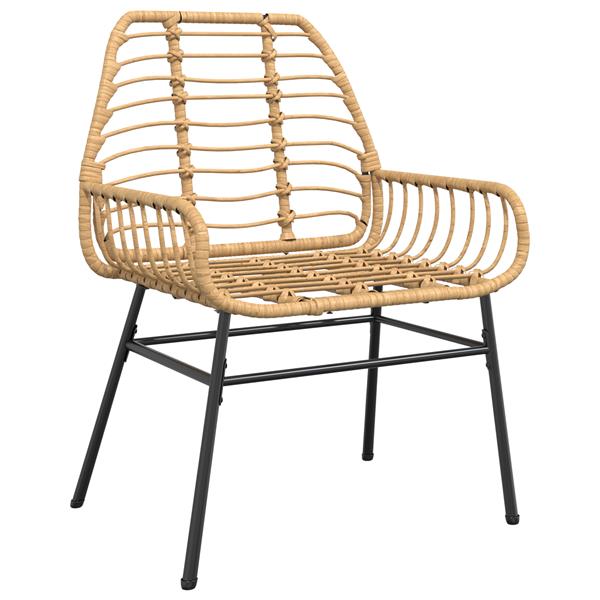 Grote foto vidaxl tuin eetset 5 pcs bruin poly rattan tuin en terras tuinmeubelen