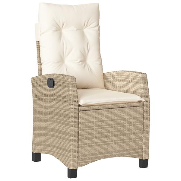 Grote foto vidaxl tuin eetset 3 pcs beige poly rattan tuin en terras tuinmeubelen