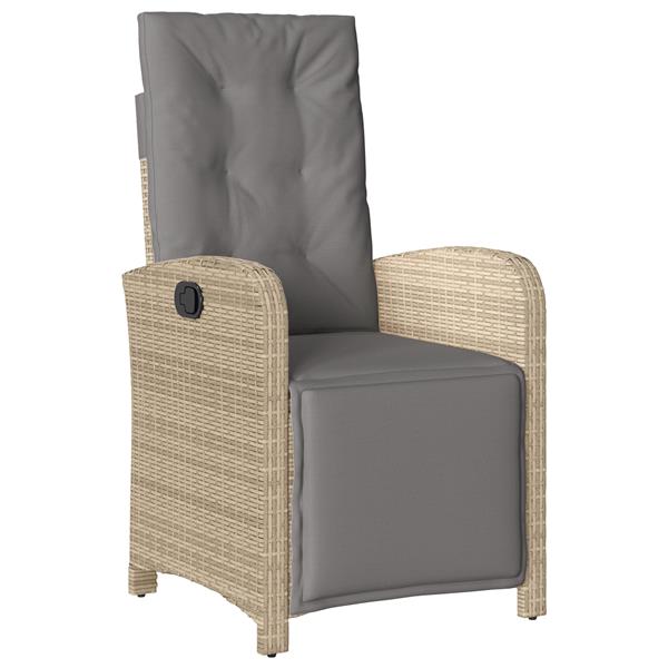 Grote foto vidaxl tuin eetset 3 pcs beige poly rattan tuin en terras tuinmeubelen