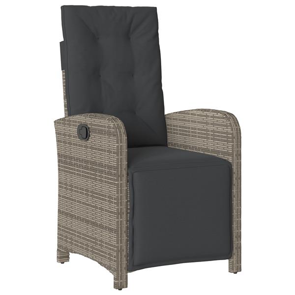 Grote foto vidaxl tuin eetset 3 pcs grijs poly rattan tuin en terras tuinmeubelen