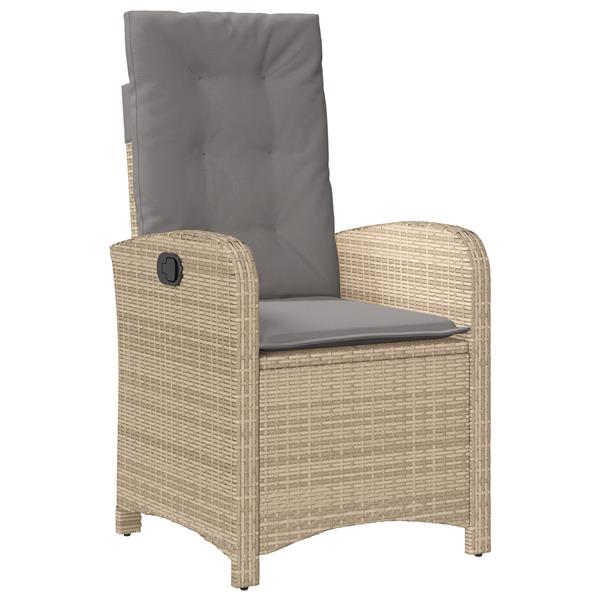 Grote foto vidaxl tuin eetset 3 pcs beige poly rattan tuin en terras tuinmeubelen