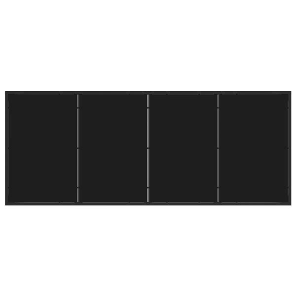 Grote foto vidaxl tuin eetset 7 pcs zwart pvc riet tuin en terras tuinmeubelen