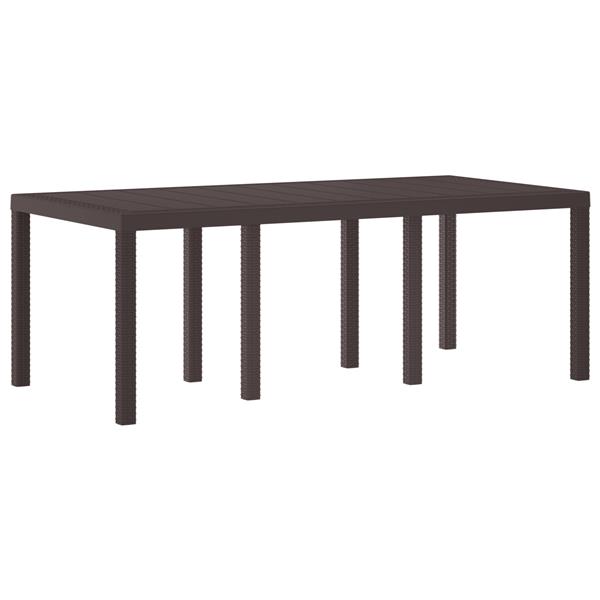Grote foto vidaxl tuin eetset 7 pcs bruin polt riet tuin en terras tuinmeubelen