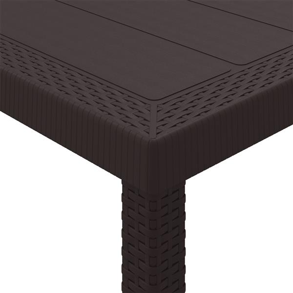 Grote foto vidaxl tuin eetset 7 pcs bruin polt riet tuin en terras tuinmeubelen
