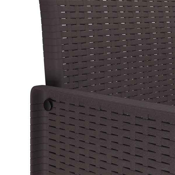 Grote foto vidaxl tuin eetset 7 pcs bruin polt riet tuin en terras tuinmeubelen