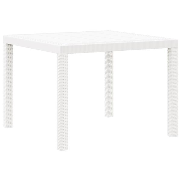 Grote foto vidaxl tuin eetset 5 pcs wit polt riet tuin en terras tuinmeubelen