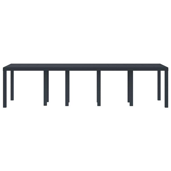 Grote foto vidaxl tuinstafel antraciet 300 x 100 x 73 cm poly rattan tuin en terras tuinmeubelen